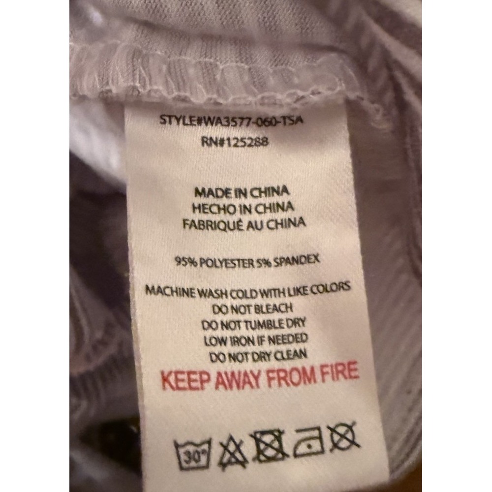TAHARI Super soft & Cozy 2 PC Pajama Set In Grey & White Pink Trim Size M - Picture 10 of 11